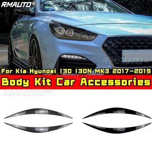 For Kia Hyundai I30 I30N MK3 2017-2019 Auto <b>Head</b> Light Lamp Eyelids Eyebrow Headlight Decoration Car <b>Styling</b> Trim Accessories - Product Image 1