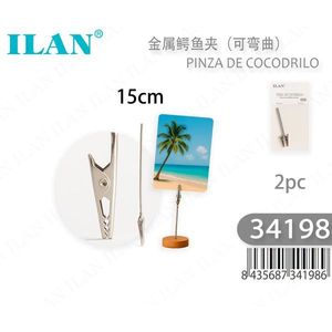 Clip in Metallo a Forma di Alligatore Ilan 15Cm Pieghevole per Esposizione di Indumenti - Product Image 1