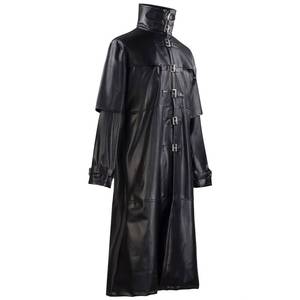 Disfraz de Halloween de cuero PU para hombre, estilo médico de la peste medieval, retro, con hebilla ajustada y abrigo largo, para cosplay de anime. - Product Image 3