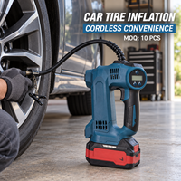 Gonfleur de pneus sans fil industriel avec écran numérique, moteur sans balais, tuyau flexible, pompe à air portable alimentée par batterie pour voiture