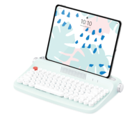 Keyboard Membran Nirkabel Private Mold B303 ACTTO BT5.0 Retro 84 Tombol Model Mesin Ketik Dengan Penyangga Desain Paten ABS Bersertifikasi CE RoHS FCC KC TELEC