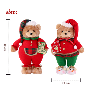 Nouvelle <span class=keywords><strong>figurine</strong></span> d'ours de Noël <span class=keywords><strong>en</strong></span> feutre doux Zaves, design 2026, 33x18cm, cadeau <span class=keywords><strong>pour</strong></span> enfants, ornement de fête à la maison, décoration de table festive - Product Image 4