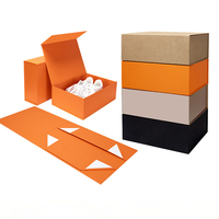 Boîte-cadeau pliable rigide noire recyclée avec fermeture magnétique Fabricant d'emballage de boîte de papier pour chaussures/vêtements/sous-vêtements/T-shirt