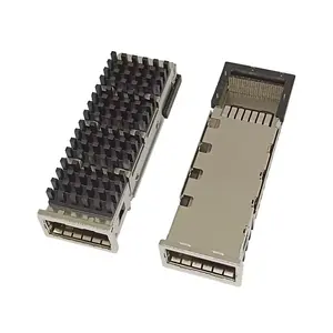 Right Angle fiber optic transceiver XFP QSFP28 SFP+ cage with pci heat sink kit sfp connector sfp cage module