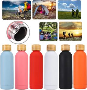 Custom Insulated Stainless Steel <b>Thermal</b> <b>Bottle</b> Eco Waterbottle with Bamboo Lid - Product Image 5