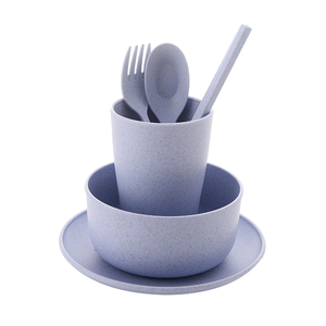 Milieuvriendelijke Tarwestro Reizen Handig Servies Set Gift - Product Image 1