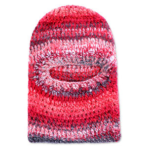 Heartsing Custom Logo Streifen rosa Warme Voll gesichts abdeckung 1 Loch Warme Sturmhaube Einloch Häkeln Motorrad Sturmhaube - Product Image 3