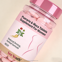 Comprimés de complexe Pueraria Mirifica Maca pour l'équilibre hormonal féminin, la beauté de la peau, antioxydant, complément alimentaire à base de plantes