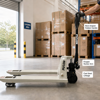 Chariot à palettes manuel hydraulique 3000 kg 2000 kg, fourches 685x1220 mm/550x1150 mm, acier moulé robuste, hauteur de levage 200 mm