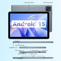 Tablette Android 10 Pouces avec Clavier Souris, 16 Go de RAM, 128 Go de ROM, Android 15, Caméra 8 MP, Tablette PC 8000 mAh