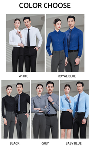 Camisa Polo <span class=keywords><strong>Blanca</strong></span> Profesional para Mujer, Manga Larga, <span class=keywords><strong>Traje</strong></span> Formal a Rayas, Trajes de Falda para Oficina, Camisa para Mujer - Product Image 4