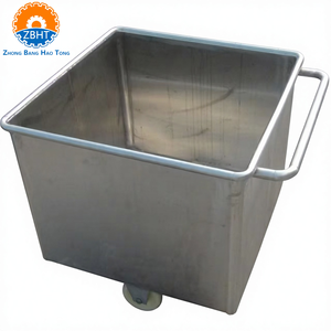 Contenedor <span class=keywords><strong>de</strong></span> <span class=keywords><strong>Carne</strong></span> <span class=keywords><strong>de</strong></span> Acero Inoxidable <span class=keywords><strong>de</strong></span> 200L con Carro Industrial Multifuncional <span class=keywords><strong>para</strong></span> Transporte <span class=keywords><strong>de</strong></span> Alimentos y Equipos <span class=keywords><strong>de</strong></span> Sacrificio - Product Image 2