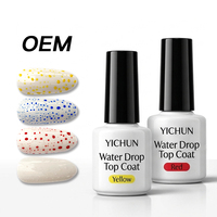 OEM ODM Top Coat Goutte d'Eau Style Designer Français DIY Gel UV LED pour Nail Art Non Toxique Écologique Bouteille 15ml Emballage Personnalisé