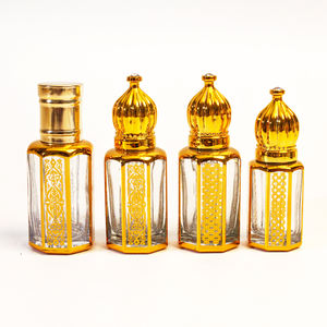 Botella de Perfume Vintage de Vidrio de Lujo Personalizada con Tapa de Corona, 3ml 6ml 10ml 12ml, Botellas Árabes de Attar con Rodillo y Caja - Product Image 3