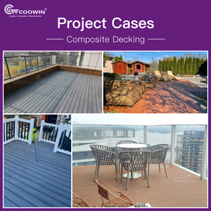 Bền ngoài trời gỗ cứng Composite decking không thấm nước Châu Âu hiện đại phong cách thiết kế thông Gỗ Tếch nhựa gỗ hạt - Product Image 5