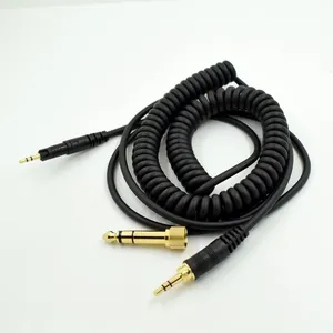 用于Sennheiser HD518 598 595的音频维修零件弹簧适配器电缆，用于音频-Technica ATH-M50X M40X耳机3.5