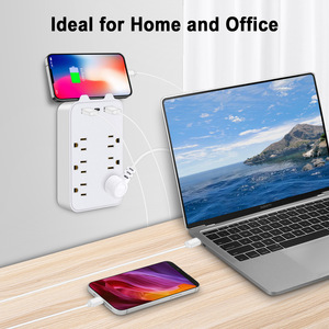 9-в-1, удлинитель для защиты от перенапряжения с 6 выходами, с 2 USB и 1 USB-C портами, удлинитель, многофункциональный адаптер для розеток, настенный адаптер для дома - Product Image 4