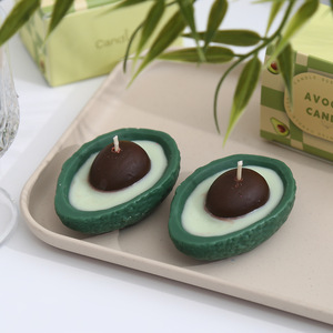Velas aromáticas de cera de soja con forma de aguacate, creativas, hechas a mano, lindas, para decoración del hogar, recuerdo perfumado. - Product Image 2
