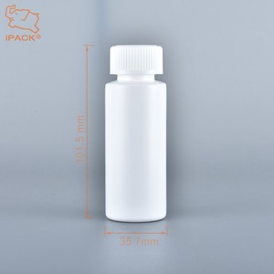 Frasco vacío de minoxidil redondo blanco de 60 ml con tapón a prueba de niños - Product Image 4