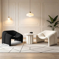 Fauteuil lounge en mousse moulée durable au design moderne pour salon