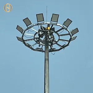 FUTAO tiang lampu Led tiang tabung cahaya LED tiang tinggi tiang High Mast angin 35m-40m