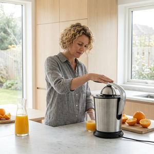 <span class=keywords><strong>Presse</strong></span>-<span class=keywords><strong>agrumes</strong></span> portable électrique en acier inoxydable pour oranges et citrons, 160W, sans BPA, pour un pressage frais, modèle français, pour usage domestique transfrontalier - Product Image 2
