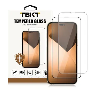 Hd transparente para iphone 14 vidro temperado 13 12 11 0.33mm 2.5d cobertura completa 9h protetor de tela para iphone 13