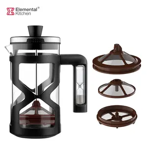 Patented glass cold brew coffee maker french iced pour over coffee pitcher with filter