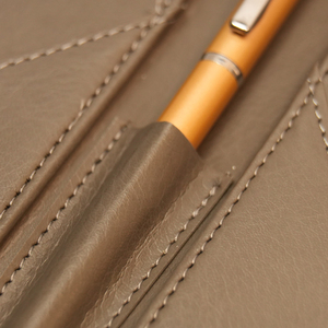 Carpeta de papel de aluminio con logotipo de cuero PU de alta calidad al por mayor de fábrica pequeña Impresión de carpeta transparente - Product Image 5