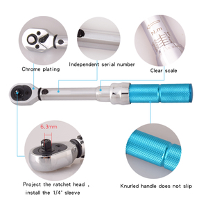 1/4 1-20nm xe đạp sửa chữa 18 mảnh công cụ Kit cài sẵn có thể điều chỉnh Ratchet mô-men xoắn cờ lê xử lý công cụ thiết lập ferramenta dụng cụ cầm tay - Product Image 4
