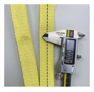 Sangle en toile jaune de 25 mm, sangle de fixation robuste et résistante pour le transport et la logistique - Product Image 1