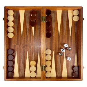 <span class=keywords><strong>Jeu</strong></span> de société 3 en 1 de luxe, échecs, backgammon, dames, pour adultes et enfants, portable, pliable, magnétique, plateau en bois massif de haute qualité - Product Image 6