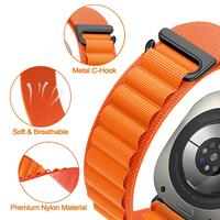 Bracelet en nylon Upro Alpine Loop pour Samsung Galaxy Watch7 Ultra 47 mm, robuste, sportif, respirant, avec boucle en C, vente en gros