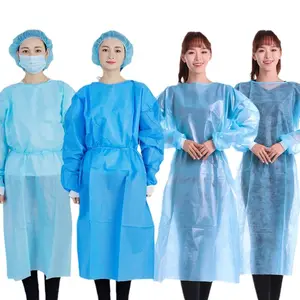 Materiale Non tessuto medico protezione personale monouso casa isolamento camice trajes de protectora