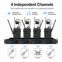 Système de monitoring intra-auriculaire stéréo EM2080 à 4 canaux indépendants pour les performances sur scène, les répétitions de groupe et les studios à domicile