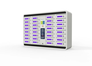 ตู้ชาร์จแบตเตอรี่มือถือและไมโครโฟนแบบ 32 ช่อง รุ่นใหม่ล่าสุด รองรับการชาร์จเร็ว PD 30W ตู้โลหะสำหรับสถานีชาร์จแบบร่วมใช้ - Product Image 3