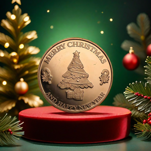 Monete di metallo personalizzate natale libbra di natale placcato argento sfida doppia <span class=keywords><strong>moneta</strong></span> commemorativa di natale <span class=keywords><strong>moneta</strong></span> - Product Image 2