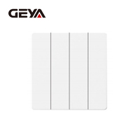 Interrupteurs muraux GEYA, fabrication sur mesure, norme britannique 86*88mm, matériau PC imperméable, 4 gangues, 2 voies, interrupteur mural à bouton-poussoir, 16A 250V