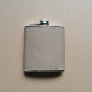 Kan Laserlogo Heupkolven Zijn 6Oz Lederen Roestvrijstalen Heupfles Met Wikkellederen Hoes - Product Image 4