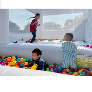 Castillo Inflable Blanco para Bodas, Niños y Adultos, con Piscina de Pelotas y Tobogán, para Fiestas y Eventos - Product Image 6