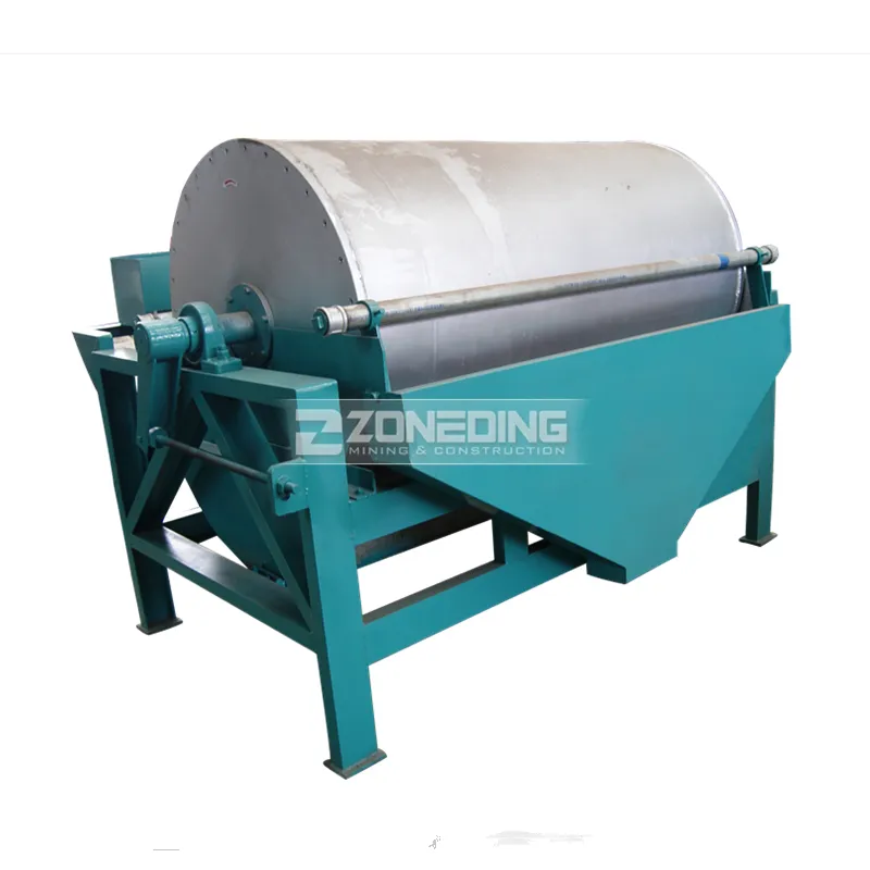 Iron Mining Magnetite Beneficiation Wet Drum Permanent Magnetic Separator for Cleaning