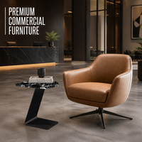Table d'appoint moderne GOLDKING pour salon, style Napoléon, en marbre noir, base cantilever en métal noir, polie à la main, OEM ODM Direct