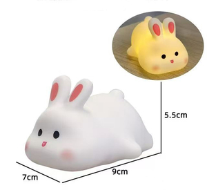 LUYI Lámpara Nocturna de Conejo, Lámpara de Noche de Silicona con Forma de Conejo para Niños, Bebés, Habitación Infantil, Decoración de Dormitorio - Product Image 5