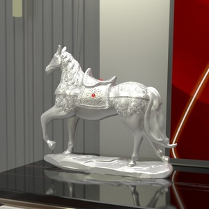Nordic Creative Resin Crafts <b>TV</b> <b>Cabinets</b> Wooden <b>Wall</b> Signs Horse Ornaments and Statues for Home Decor Living Room Accessories - Product Image 6