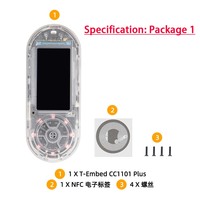 LILYGOT-Embed CC1101 Plus ESP32-S3 Module PN532 avec écran LCD 19 pouces et antenne intégrée, coque transparente/noire (Modèle K268K268-01)