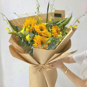 טוב באיכות חום קראפט נייר עטיפת מתנה רול עבור פרחים - Product Image 3