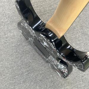 Plum Blossom 7V guitar điện Maple trở lại gỗ gụ cơ thể HSH Chrome cầu Tremolo 6 dây thép bóng kết thúc - Product Image 6