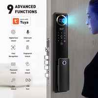 Serrure de Porte à Entrée sans Clé Sinovo, Verrou Intelligent Biométrique à Reconnaissance Faciale, Serrure de Porte Électronique Intelligente avec Caméra