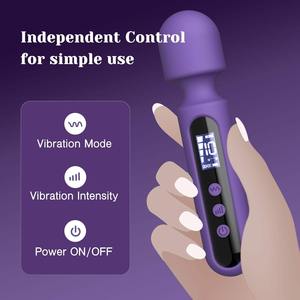 Vibrateur rechargeable à 10 vitesses avec écran LCD, bâton vibrant pour adultes - Product Image 5