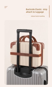 14-16 Inch Durable Fashionable ABS Mini Travel Suitcase Large Capacity Portable Zipper Candy Pattern <strong>Cosmetic</strong> Makeup <strong>Bag</strong> - Product Image 2